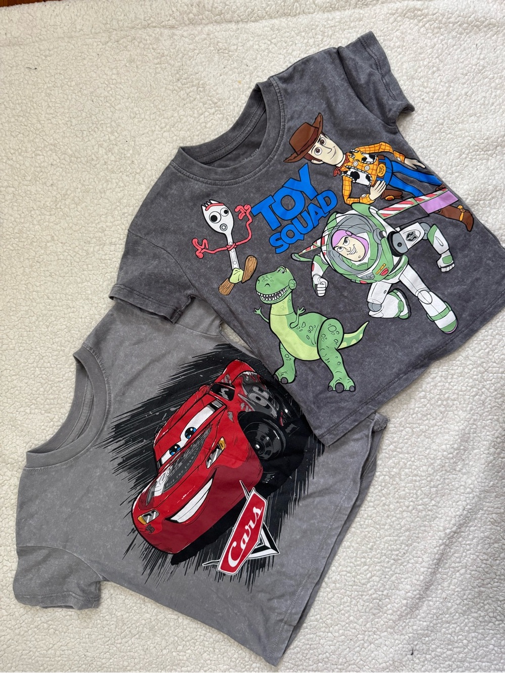 Toy Story & Cars Boys Gray Graphic T-Shirt Set